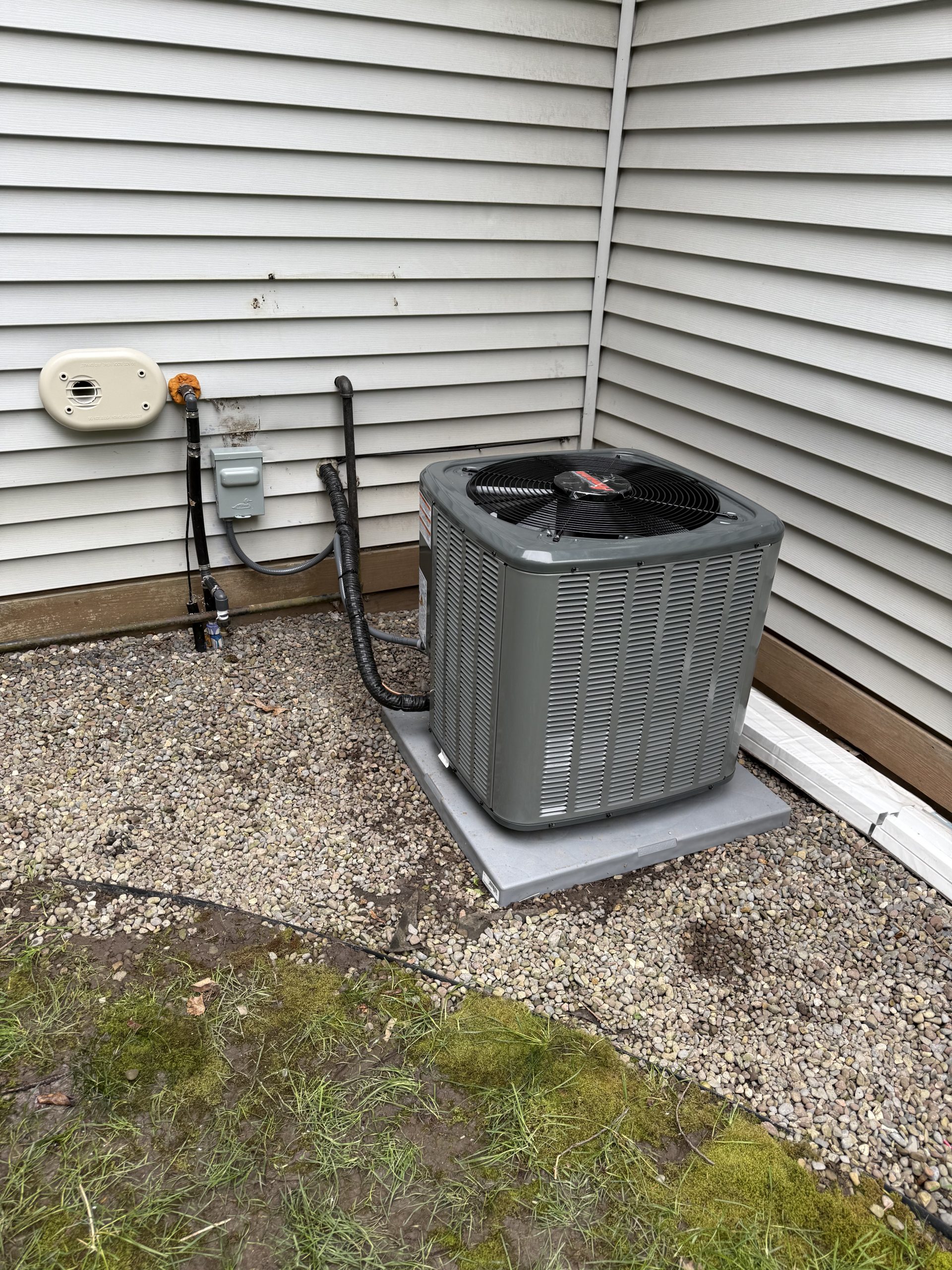 Amana AC unit installed by MGM Heating and Cooling in Penfield NY