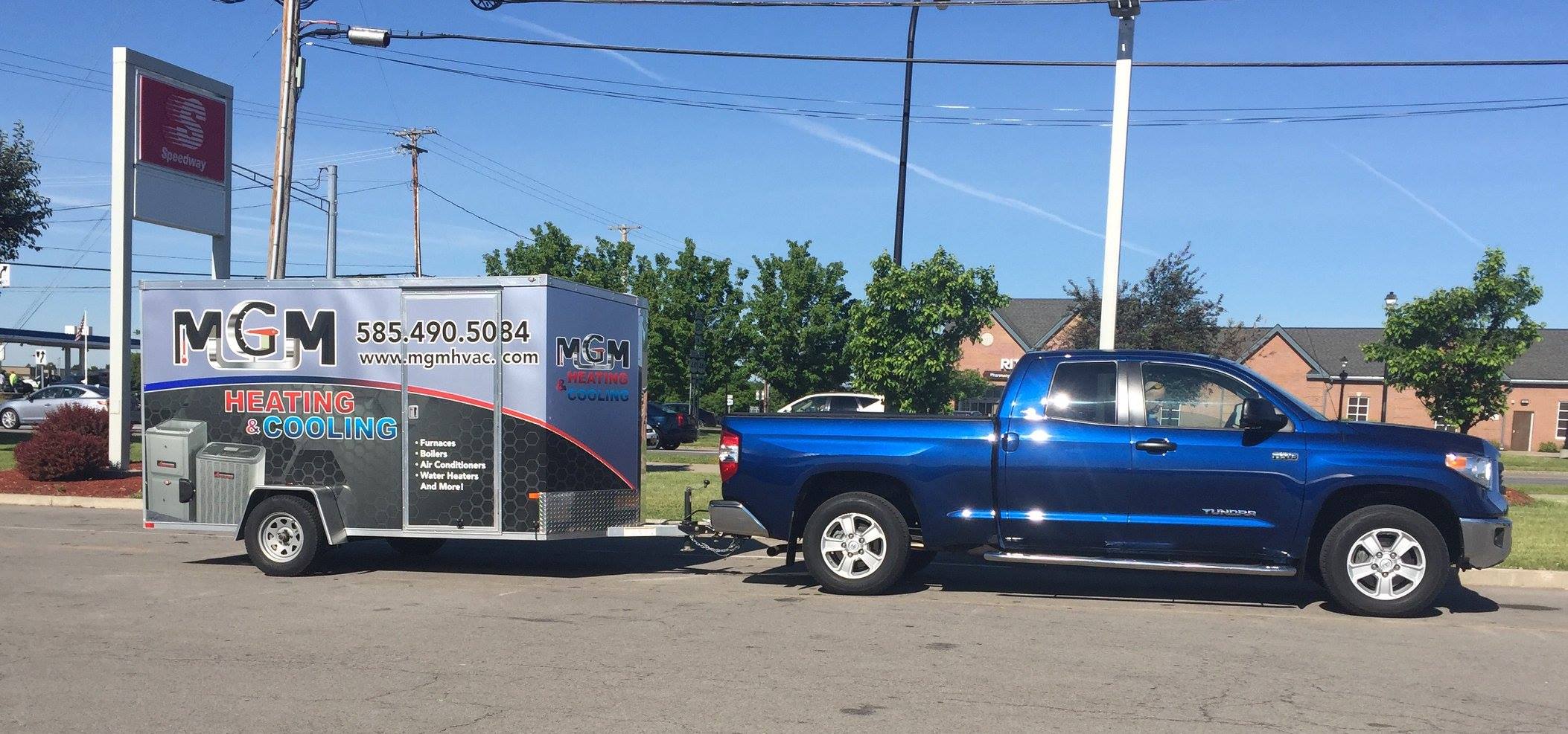 MGM Heating & Cooling service truck serving Rochester NY homes