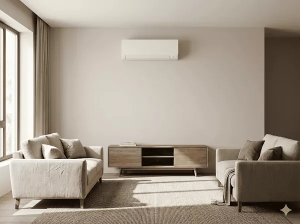 Wall-mounted ductless mini-split indoor unit for zoned cooling