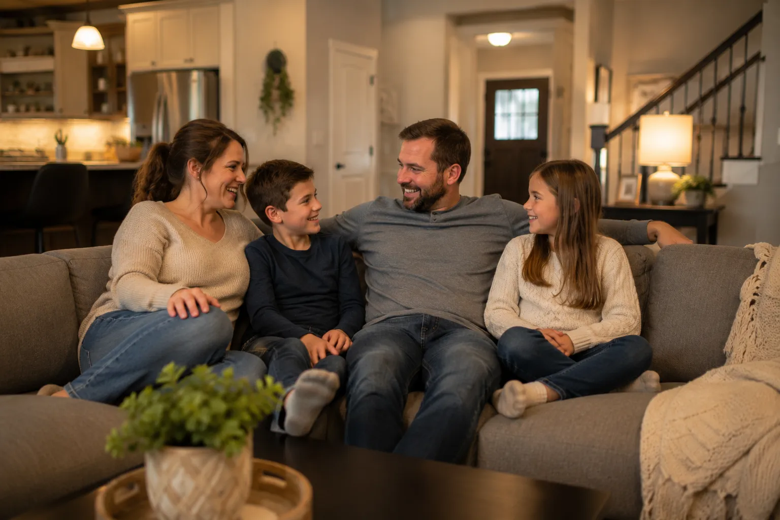 Happy Rochester NY family after successful HVAC repair