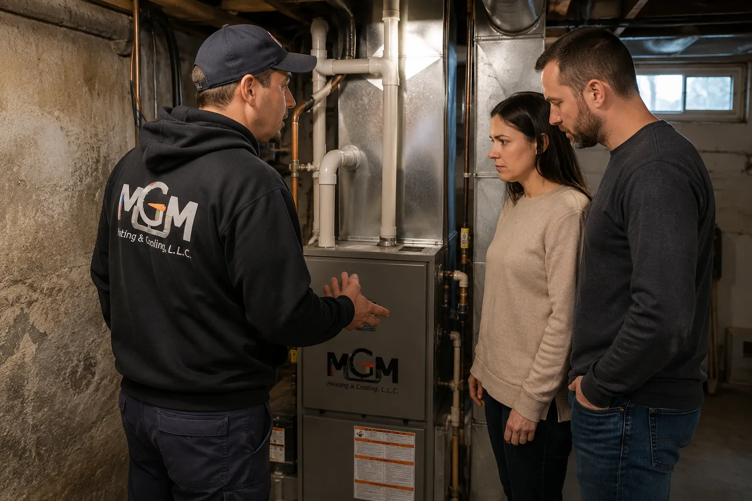 Emergency furnace repair in Rochester NY residential home